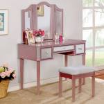 CLARISSE VANITY W/ STOOL Rose Gold