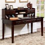 TAMI WRITING DESK W/ HUTCH Dark Walnut