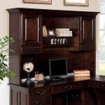 TAMI CORNER DESK HUTCH Dark Walnut