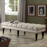 NIKI ROUND BENCH Ivory