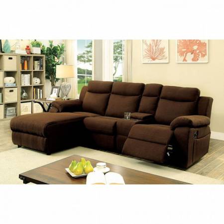 KAMRYN SECTIONAL W/ CONSOLE Brown