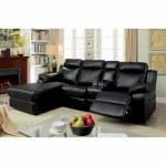 HARDY SECTIONAL W/ CONSOLE Black