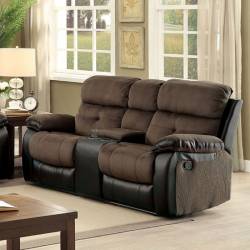 HADLEY I LOVE SEAT W/ CONSOLE Brown/Espresso