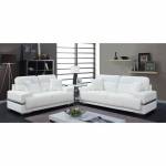 ZIBAK 2PC SETS SOFA + LOVE SEAT White
