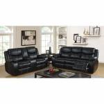 POLLUX 2PC SETS SOFA + LOVE SEAT Black