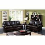 REINHARDT 2PC SETS SOFA + LOVE SEAT Dark Brown