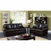 REINHARDT 2PC SETS SOFA + LOVE SEAT Dark Brown