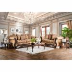 NICANOR 2PC SETS SOFA + LOVE SEAT Tan/Gold