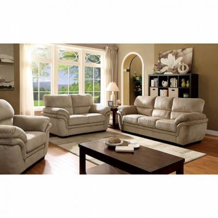 JAYA 2PC SETS SOFA + LOVE SEAT Light Brown