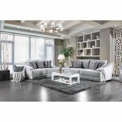 LESATH 2PC SETS SOFA LOVE SEAT Light Gray