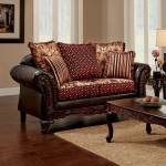ELLIS LOVE SEAT Brown/Burgundy