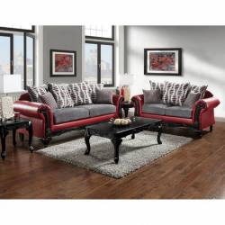 MYRON SOFA Red & Gray