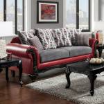 MYRON SOFA Red & Gray