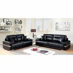 ZIBAK 2PC SETS SOFA + LOVE SEAT Black