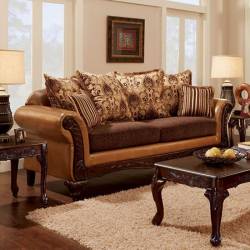 ISABELLA SOFA Camel/Dark Brown