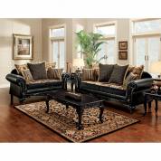 THEODORA 2PC SETS SOFA +LOVE SEAT Black