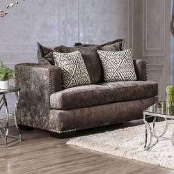 MAISIE LOVE SEAT Silver Fabric