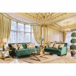VERDANTE 2PC SETS SOFA + LOVESEAT Emerald Green