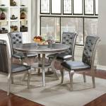 AMINA ROUND DINING TABLE Champagne Finish