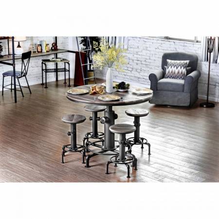 FOSKEY COUNTER HT. TABLE 5PC SETS Antique Black Finish