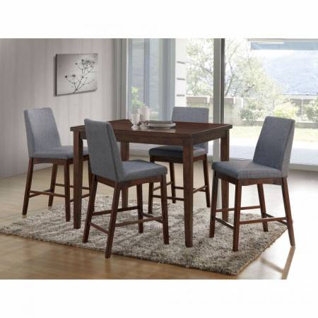 MARTEN COUNTER HT. TABLE 5PC SETS Brown Cherry