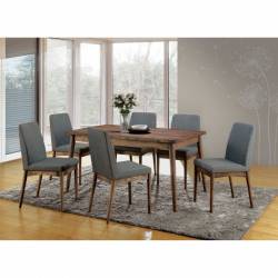 EINDRIDE DINING TABLE 7PC SETS Natural Tone Finish