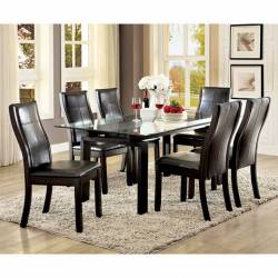 PHYLLIS DINING TABLE 7PC SETS Dark Walnut