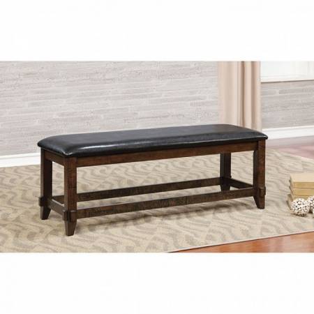 MEAGAN I BENCH Brown Cherry Finish