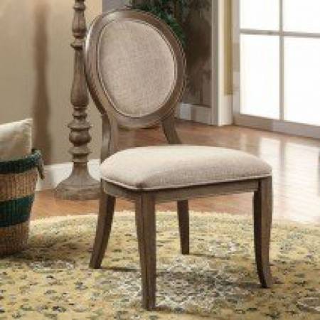 SIOBHAN SIDE CHAIR Rustic Dark Oak Finish