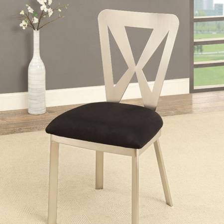 KERA SIDE CHAIRS Silver/Black