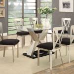 KERA DINING TABLE Silver/Black