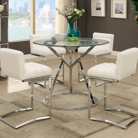 LIVADA II DINING TABLE Chrome Finish