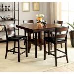 NORAH II 5 PC. COUNTER HT. TABLE SET Brown Cherry/Espresso