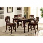 JOHANNESBURG COUNTER HT. TABLE 5PC SETS Brown Cherry Finish