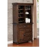 MEAGAN I WINE CABINET Brown Cherry Finish