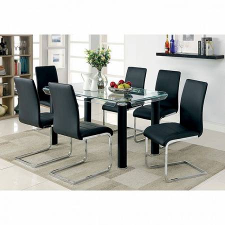 WALKERVILLE I DINING SETS 7PC Black Finish