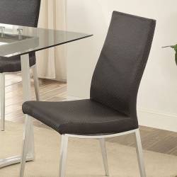 MIRIAM SIDE CHAIRS Powder Coated Silver Finish
