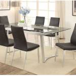MIRIAM DINING TABLE Powder Coated Silver Finish