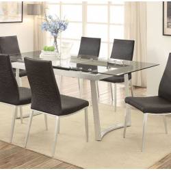 MIRIAM DINING TABLE Powder Coated Silver Finish