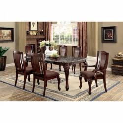 JOHANNESBURG I DINING SETS 7 PC (TABLE + 2AM + 4 SC) Brown Cherry