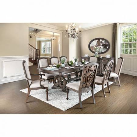 ARCADIA 9PC SETS (DINING TABLE + 2 AM+ 6 SC) Rustic Natural Tone