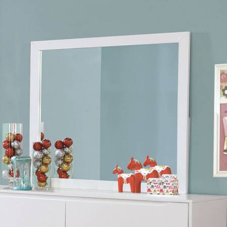 LENNART II RECTANGULAR MIRROR White