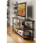 Factory Sofa Table - Solid Top - Rustic Brown