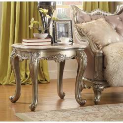 Fiorella End Table - Silver/Gold