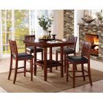 Galena 5-Piece Pack Counter Height Dining Set - Warm Cherry