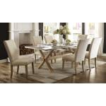 Luella 5PC SETS TABLE+ 4 CHAIRS - Weathered Oak