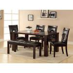 Lee 5PC SETS TABLE+ 4 CHAIRS - Espresso