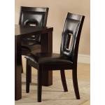 Lee Keyhole Side Chair - Espresso - Dark Brown Bi-Cast Vinyl