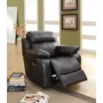 Marille Chair Glider Recliner - Black - Bonded Leather Match