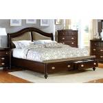 Homelegance Marston Upholstered Platform Storage Bed - Dark Cherry 2615DC-1